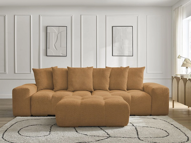 Canapé 3 places avec pouf BOBOCHIC ANAKIN