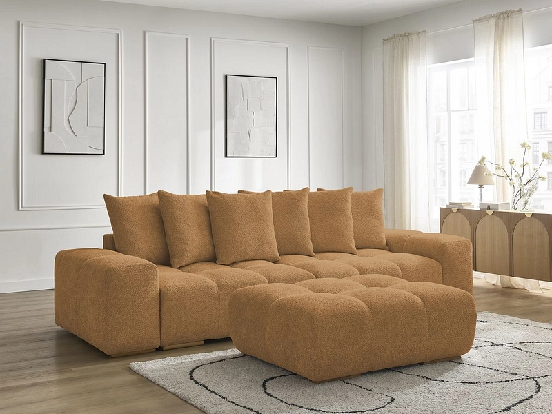 Canapé 3 places avec pouf BOBOCHIC ANAKIN