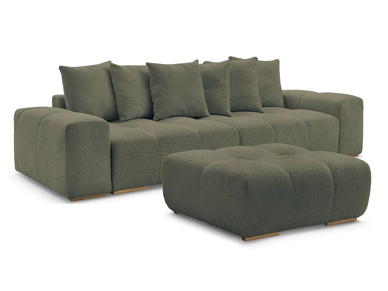 Canapé 3 places avec pouf BOBOCHIC ANAKIN