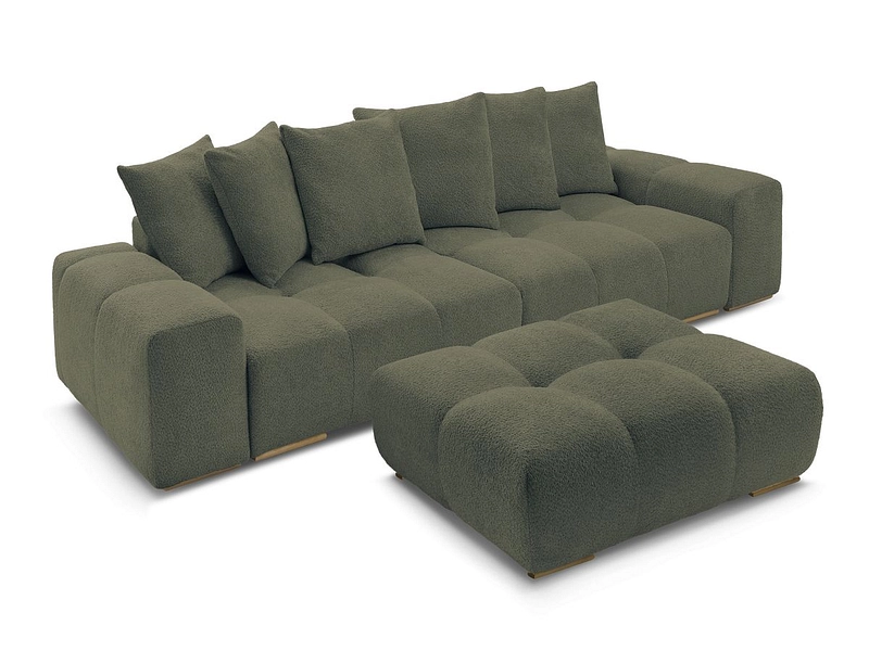 Canapé 3 places avec pouf BOBOCHIC ANAKIN