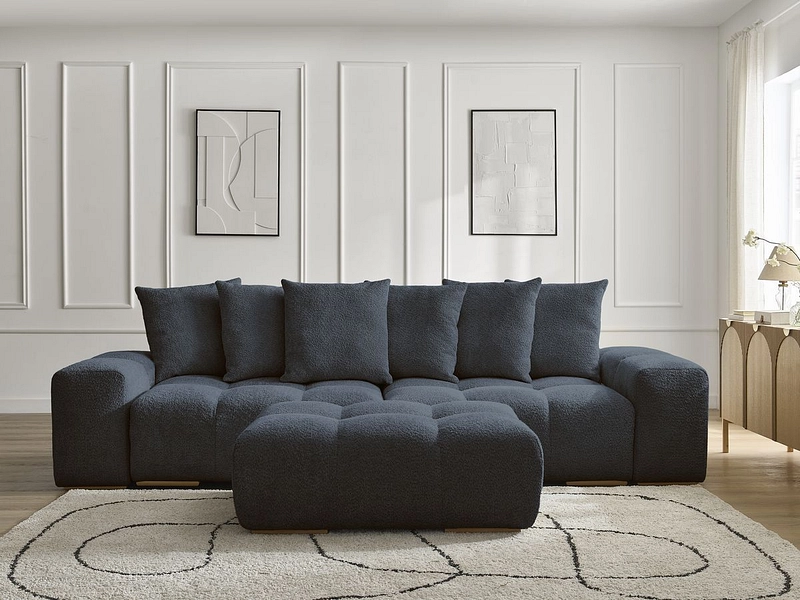 Canapé 3 places avec pouf BOBOCHIC ANAKIN