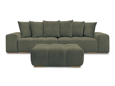 Canapé 3 places avec pouf BOBOCHIC ANAKIN