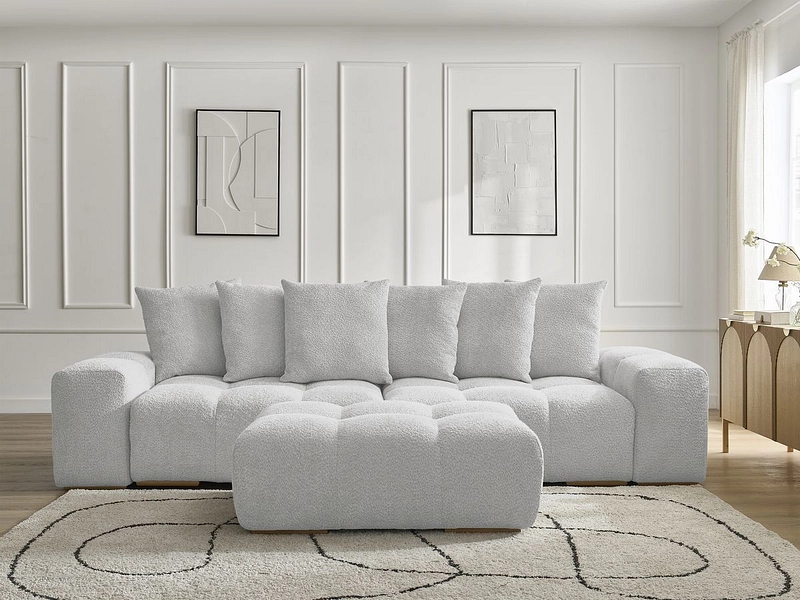 Canapé 3 places avec pouf BOBOCHIC ANAKIN