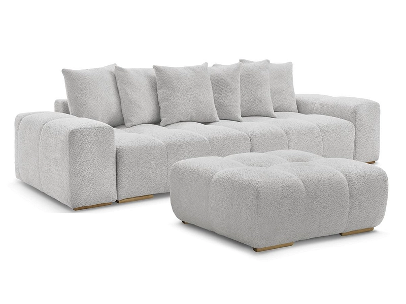 Canapé 3 places avec pouf BOBOCHIC ANAKIN