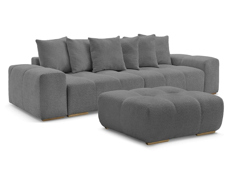 Canapé 3 places avec pouf BOBOCHIC ANAKIN