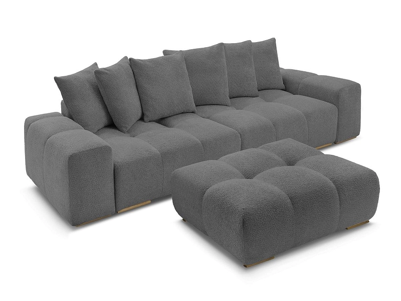 Canapé 3 places avec pouf BOBOCHIC ANAKIN