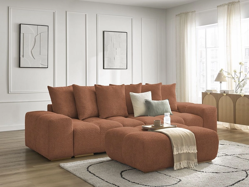 Canapé 3 places avec pouf BOBOCHIC ANAKIN