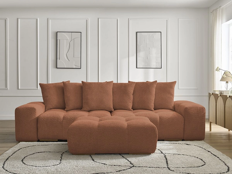 Canapé 3 places avec pouf BOBOCHIC ANAKIN
