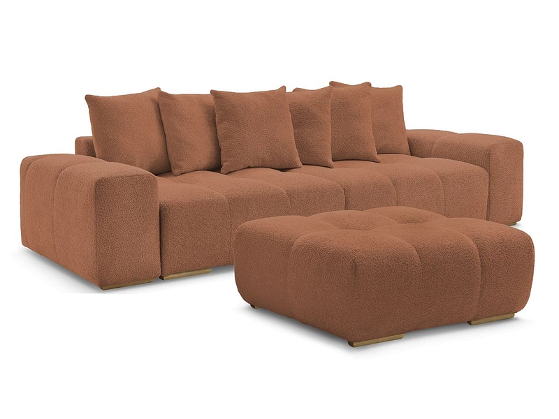 Canapé 3 places avec pouf BOBOCHIC ANAKIN