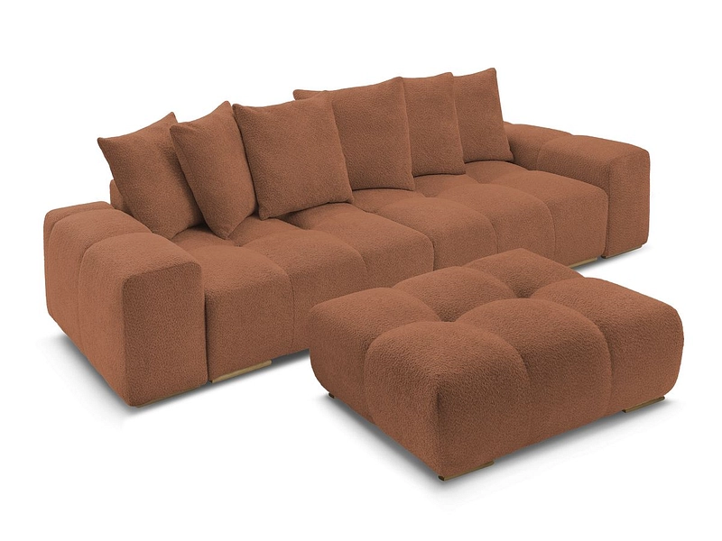 Canapé 3 places avec pouf BOBOCHIC ANAKIN