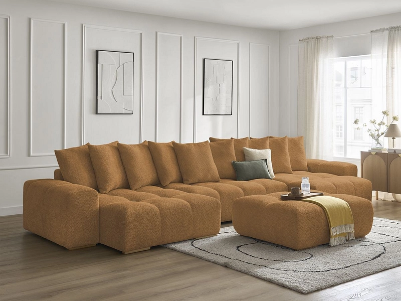 Panorama-Ecksofa mit Hocker BOBOCHIC ANAKIN