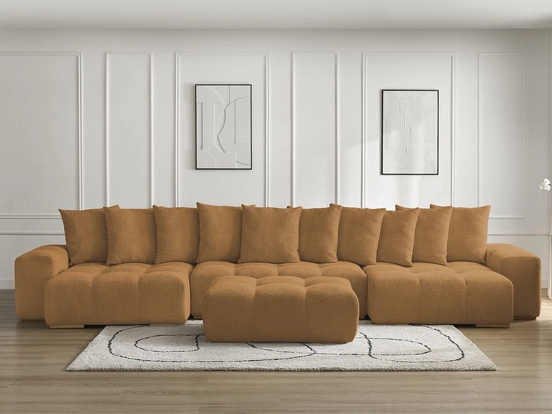 Panorama-Ecksofa mit Hocker BOBOCHIC ANAKIN