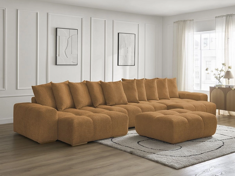 Panorama-Ecksofa mit Hocker BOBOCHIC ANAKIN