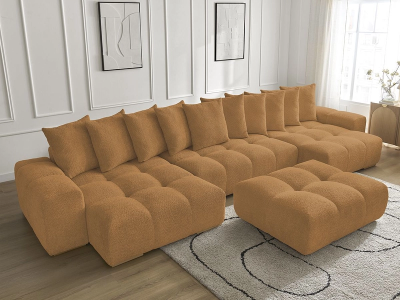 Panorama-Ecksofa mit Hocker BOBOCHIC ANAKIN