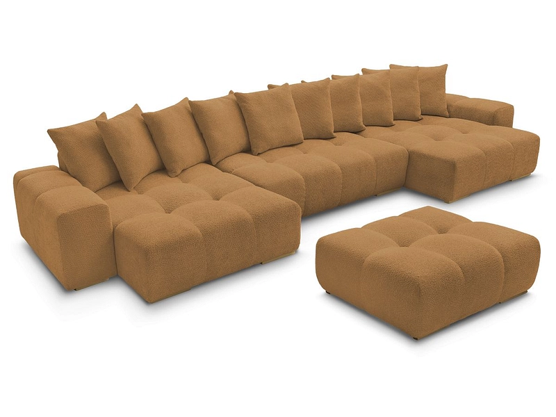 Panorama-Ecksofa mit Hocker BOBOCHIC ANAKIN