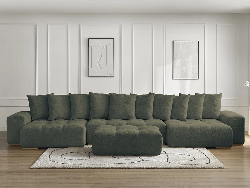 Panorama-Ecksofa mit Hocker BOBOCHIC ANAKIN