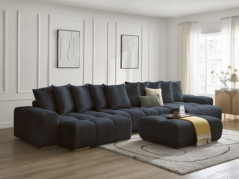 Panorama-Ecksofa mit Hocker BOBOCHIC ANAKIN