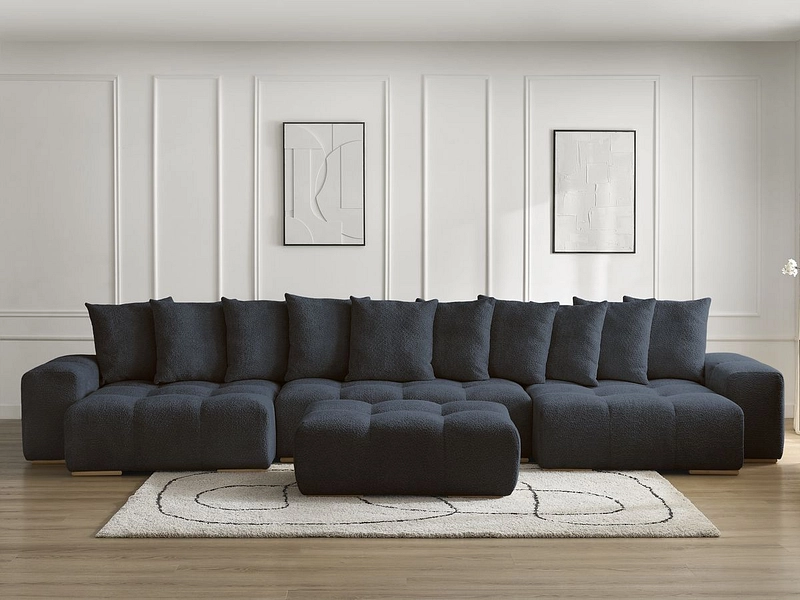 Panorama-Ecksofa mit Hocker BOBOCHIC ANAKIN