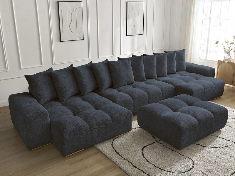 Panorama-Ecksofa mit Hocker BOBOCHIC ANAKIN