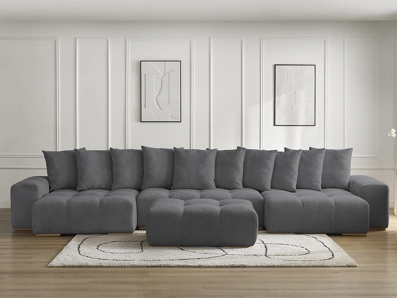 Panorama-Ecksofa mit Hocker BOBOCHIC ANAKIN