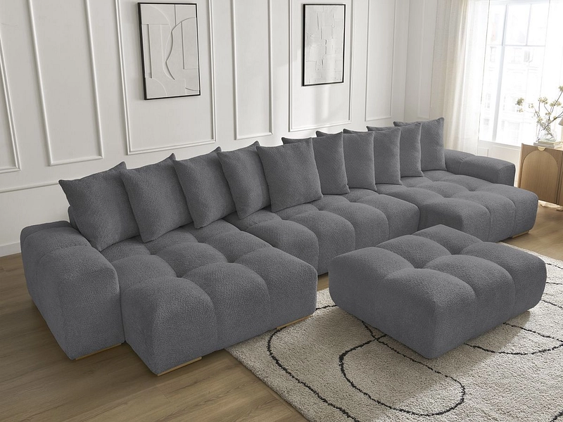 Panorama-Ecksofa mit Hocker BOBOCHIC ANAKIN