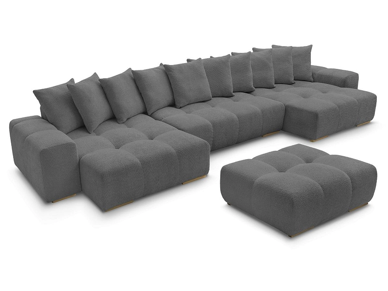 Panorama-Ecksofa mit Hocker BOBOCHIC ANAKIN