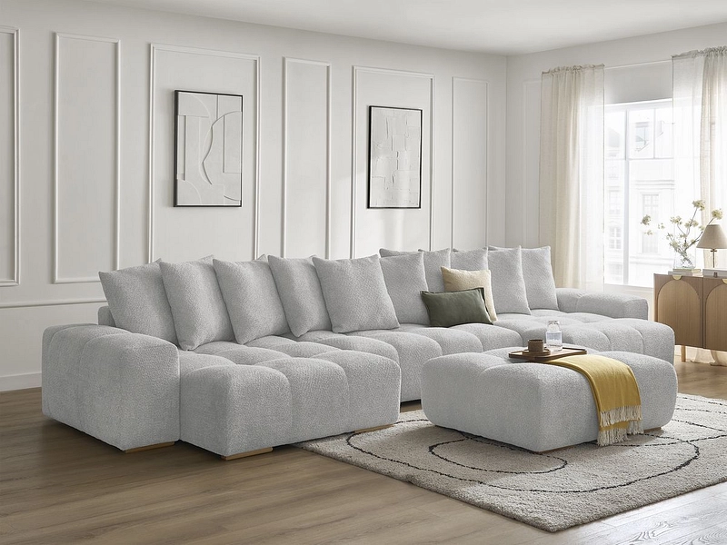 Panorama-Ecksofa mit Hocker BOBOCHIC ANAKIN