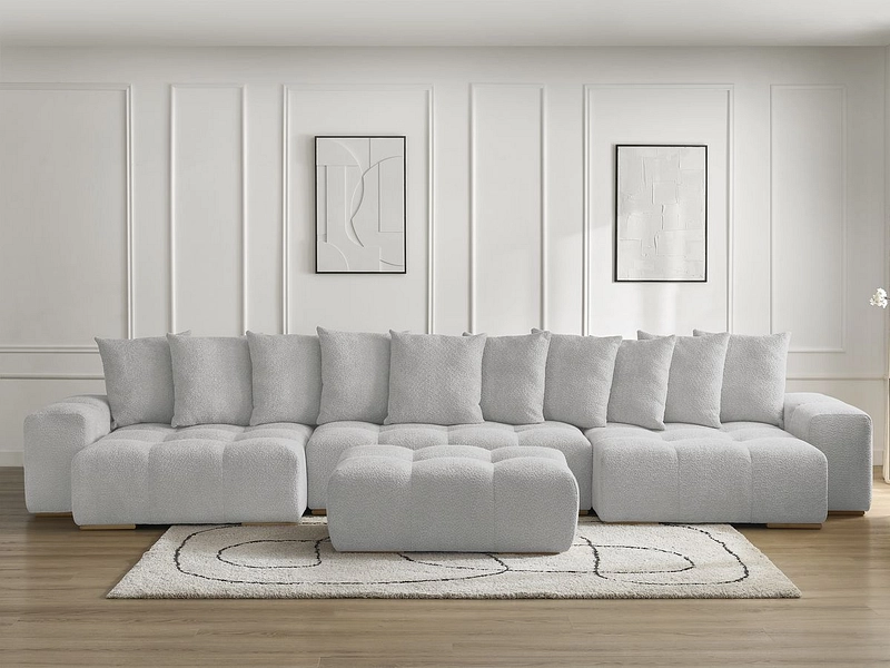 Panorama-Ecksofa mit Hocker BOBOCHIC ANAKIN