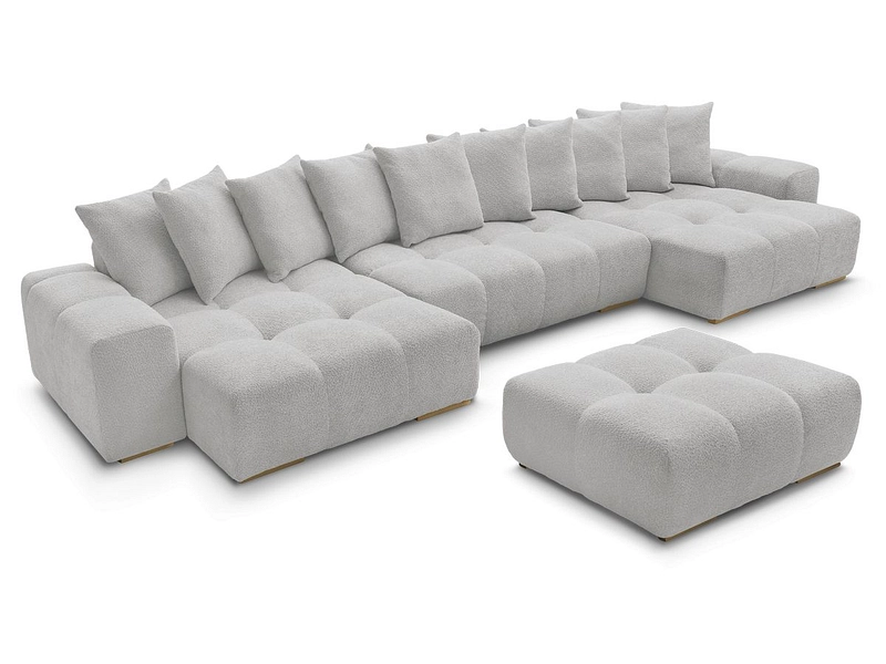 Panorama-Ecksofa mit Hocker BOBOCHIC ANAKIN