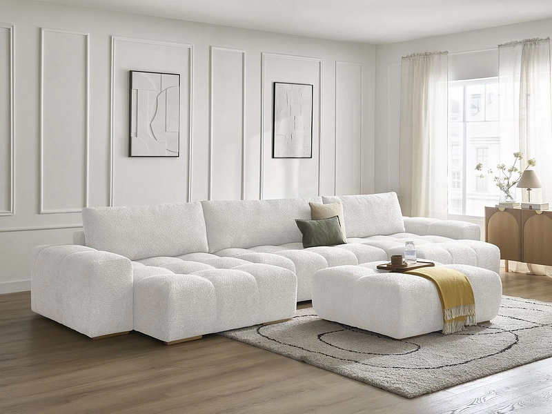 Panorama-Ecksofa mit Hocker BOBOCHIC ANAKIN