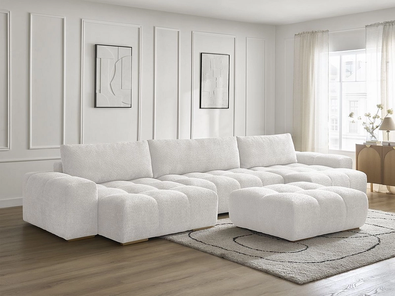 Panorama-Ecksofa mit Hocker BOBOCHIC ANAKIN