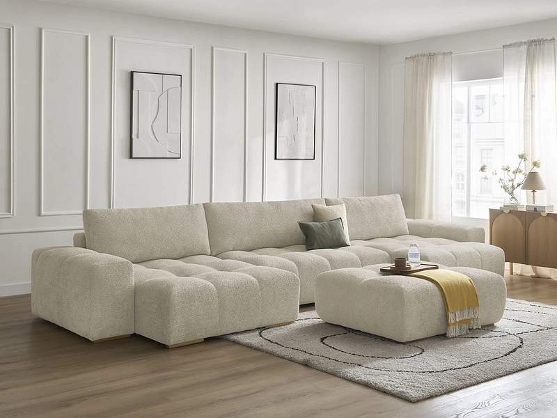 Panorama-Ecksofa mit Hocker BOBOCHIC ANAKIN