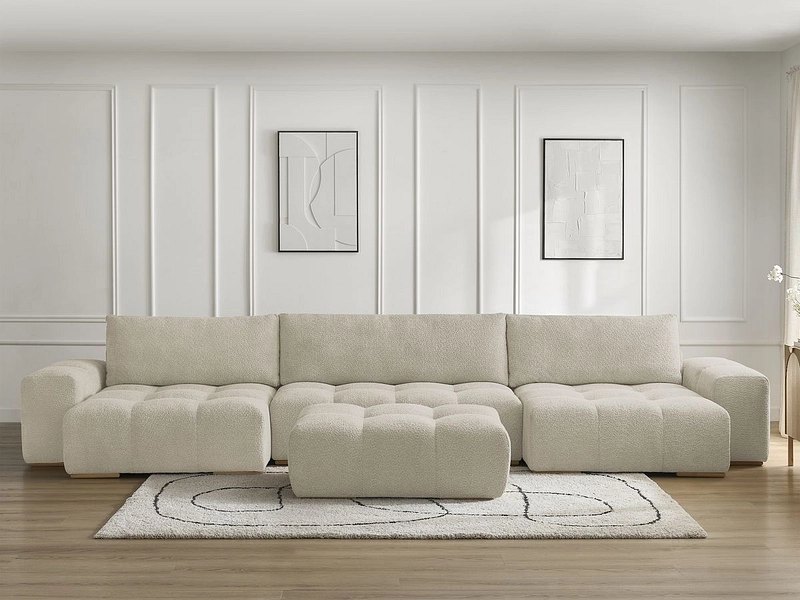 Panorama-Ecksofa mit Hocker BOBOCHIC ANAKIN