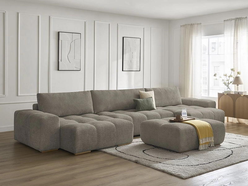 Panorama-Ecksofa mit Hocker BOBOCHIC ANAKIN