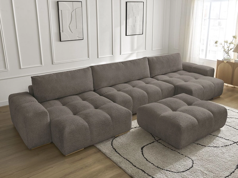 Panorama-Ecksofa mit Hocker BOBOCHIC ANAKIN