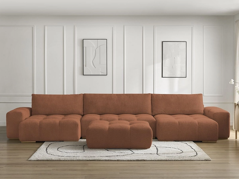 Panorama-Ecksofa mit Hocker BOBOCHIC ANAKIN