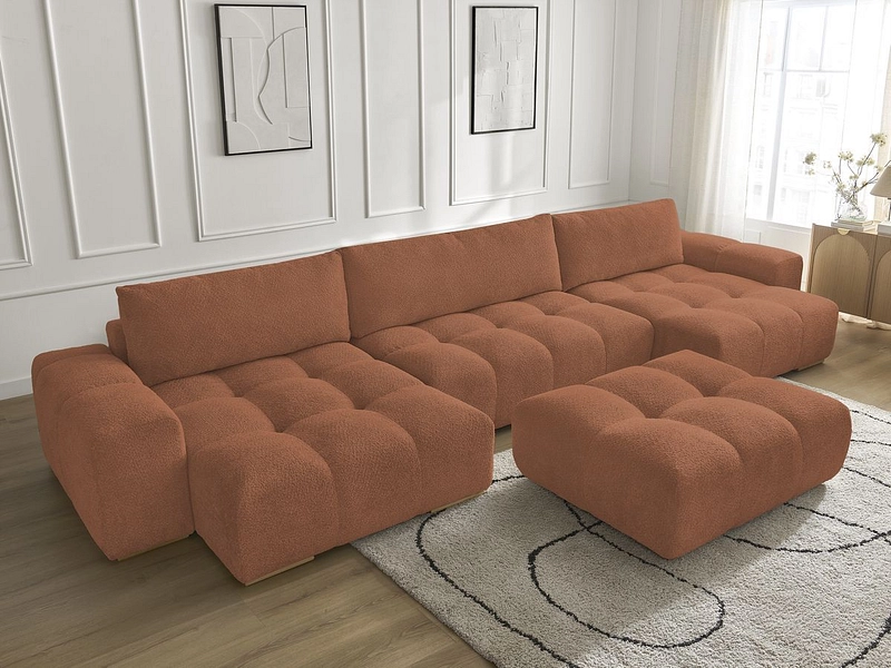 Panorama-Ecksofa mit Hocker BOBOCHIC ANAKIN