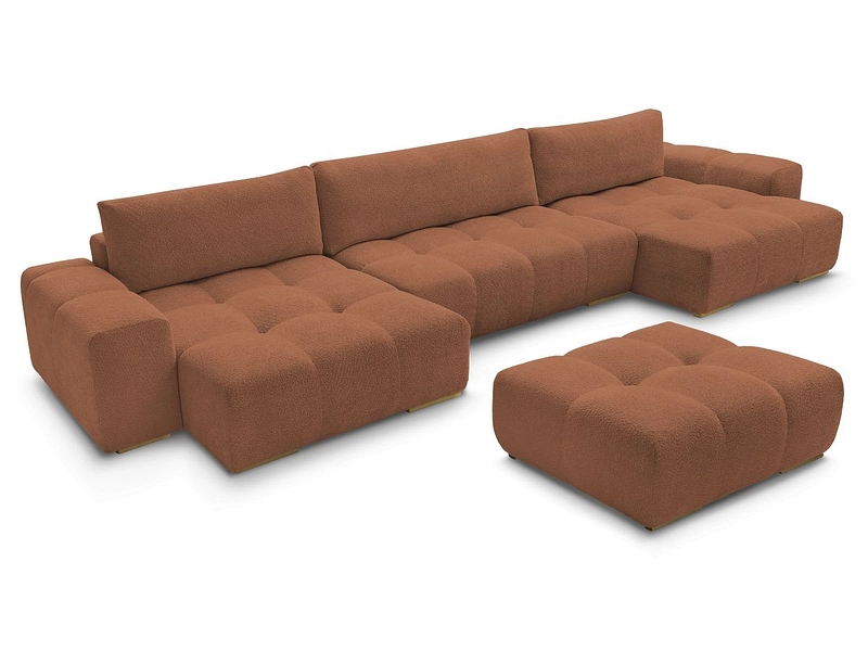 Panorama-Ecksofa mit Hocker BOBOCHIC ANAKIN