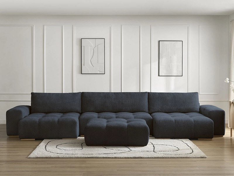 Panorama-Ecksofa mit Hocker BOBOCHIC ANAKIN