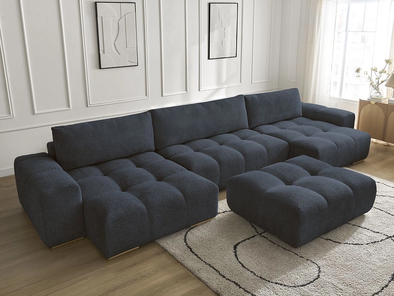 Panorama-Ecksofa mit Hocker BOBOCHIC ANAKIN