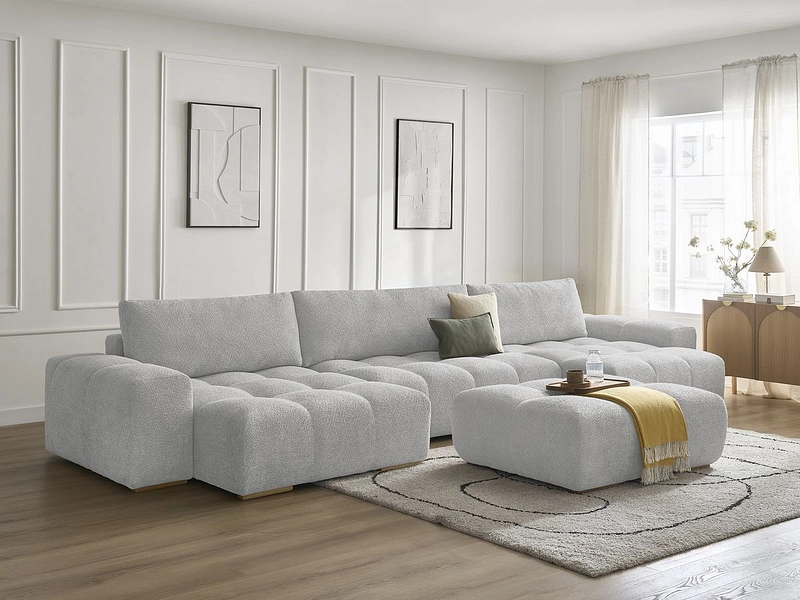 Panorama-Ecksofa mit Hocker BOBOCHIC ANAKIN