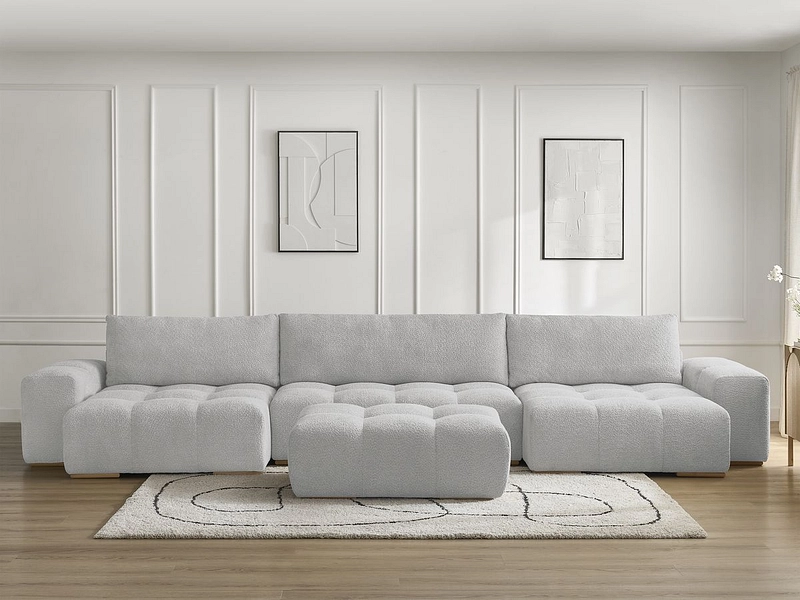 Panorama-Ecksofa mit Hocker BOBOCHIC ANAKIN