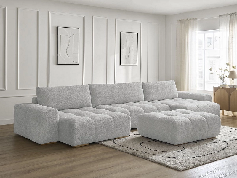 Panorama-Ecksofa mit Hocker BOBOCHIC ANAKIN