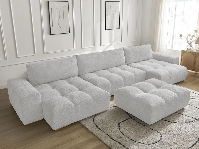 Panorama-Ecksofa mit Hocker BOBOCHIC ANAKIN