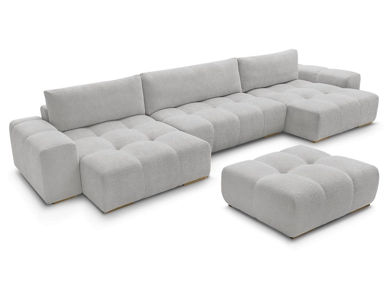 Panorama-Ecksofa mit Hocker BOBOCHIC ANAKIN