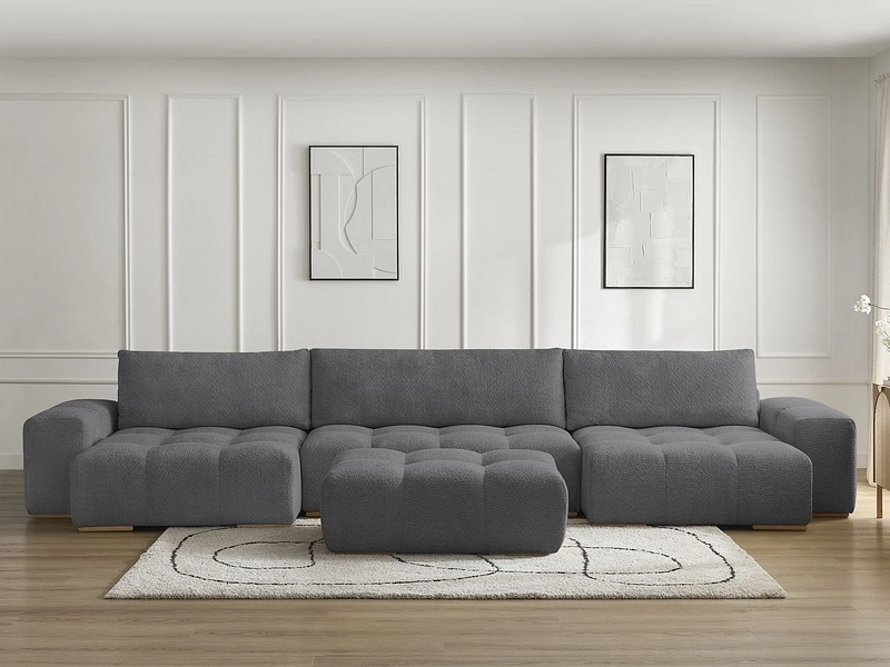 Panorama-Ecksofa mit Hocker BOBOCHIC ANAKIN