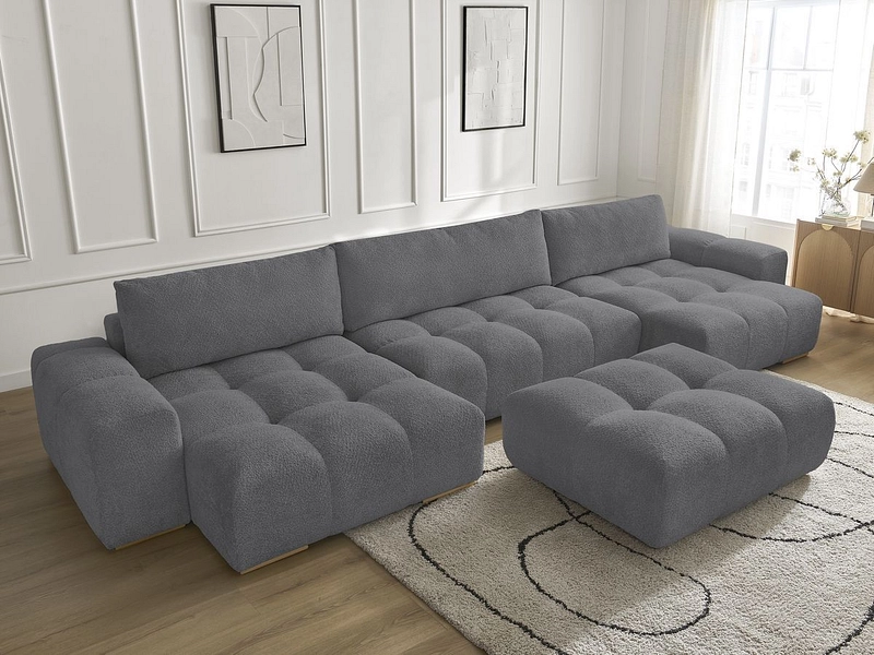 Panorama-Ecksofa mit Hocker BOBOCHIC ANAKIN