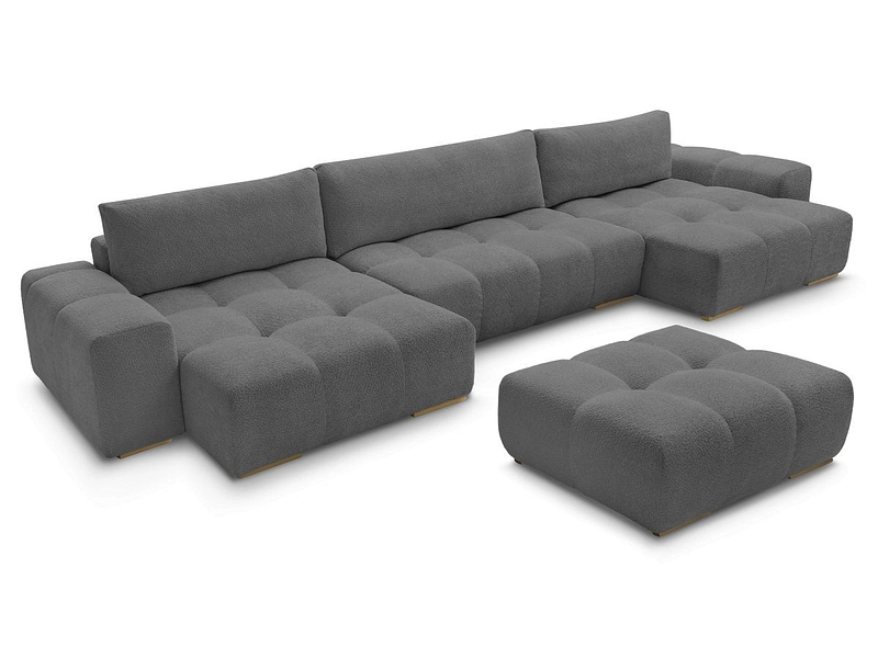 Panorama-Ecksofa mit Hocker BOBOCHIC ANAKIN