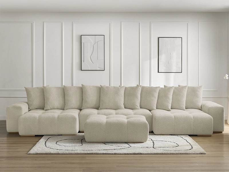 Panorama-Ecksofa mit Hocker BOBOCHIC ANAKIN