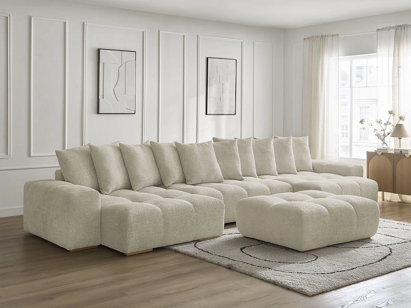 Panorama-Ecksofa mit Hocker BOBOCHIC ANAKIN